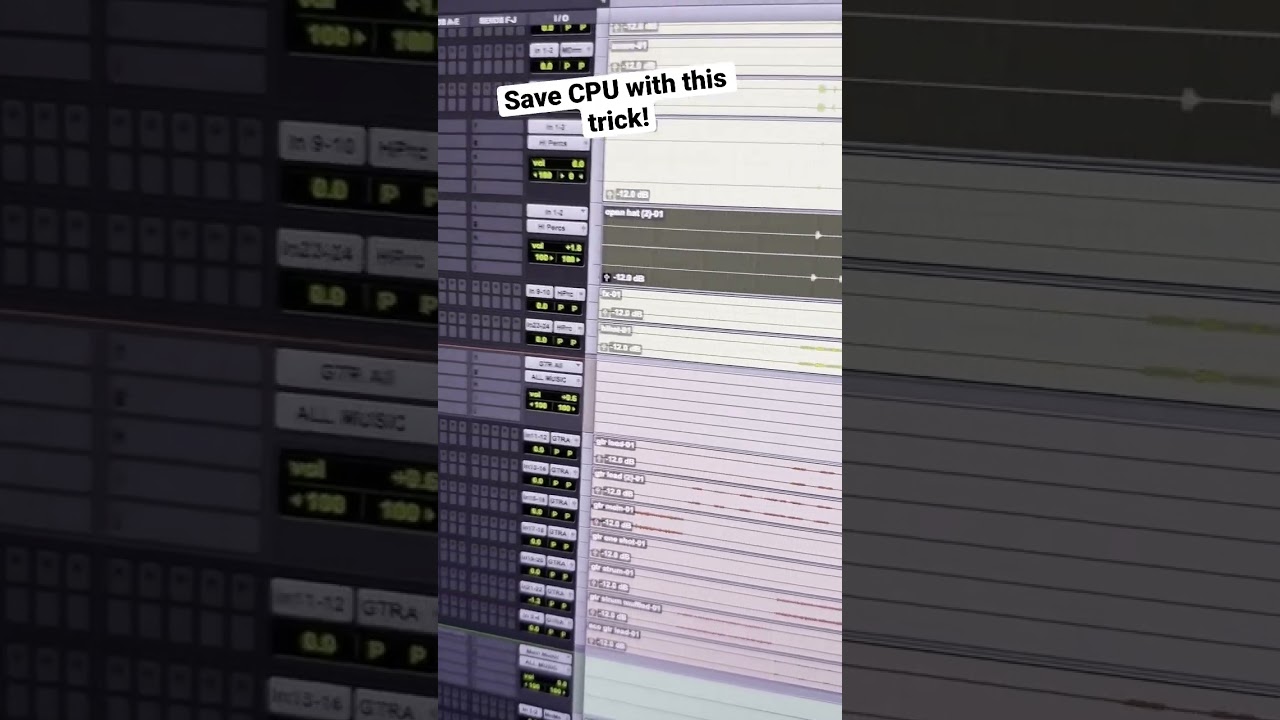 Отличный способ сэкономить процессор в @avid.protools или любой другой DAW!