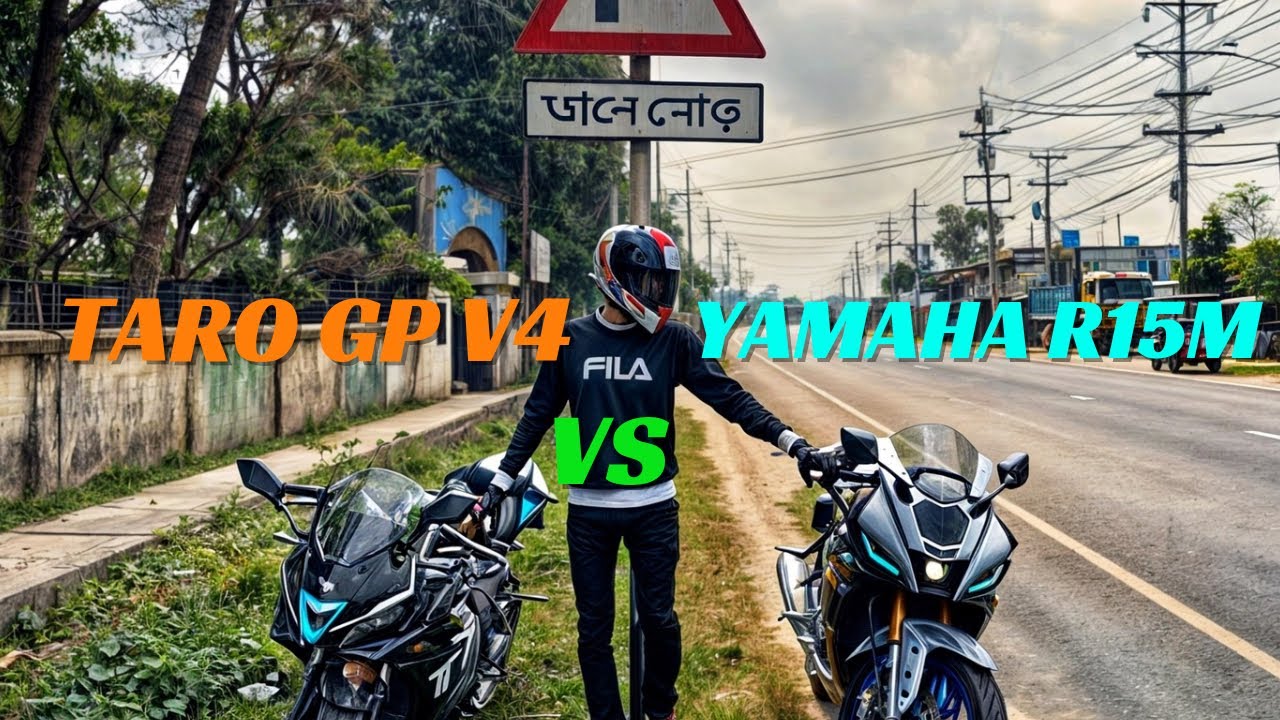YAMAHA R15M VS TARO GP V4 | DRAG RACE | 0 TO 100 TEST | TARO GP ROCKS 😎