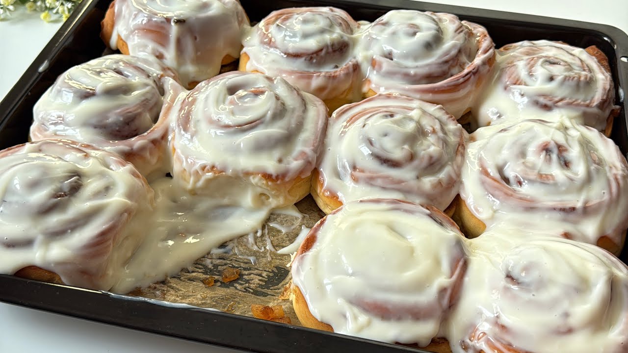Heç bu kremlə cinnabon bişirmisiz,bol kremli cinnabon