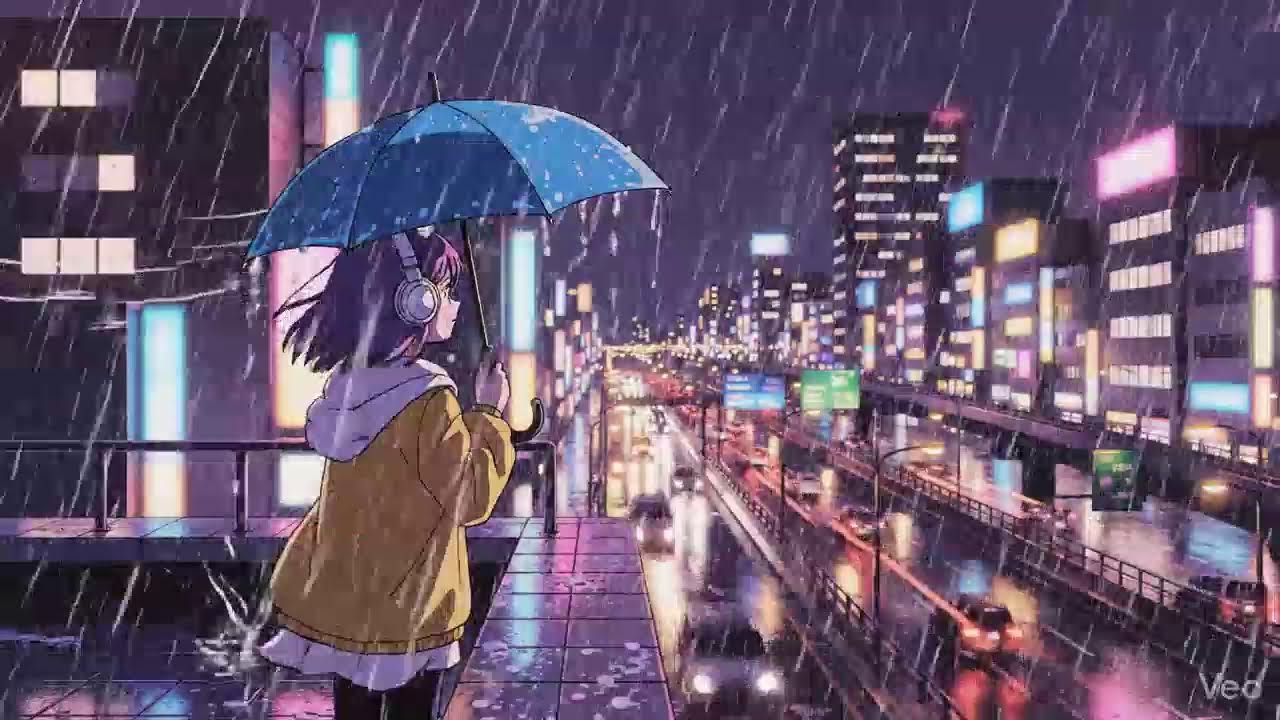 Soft Rain at Night 🌧️ Japanese City Lofi Beats