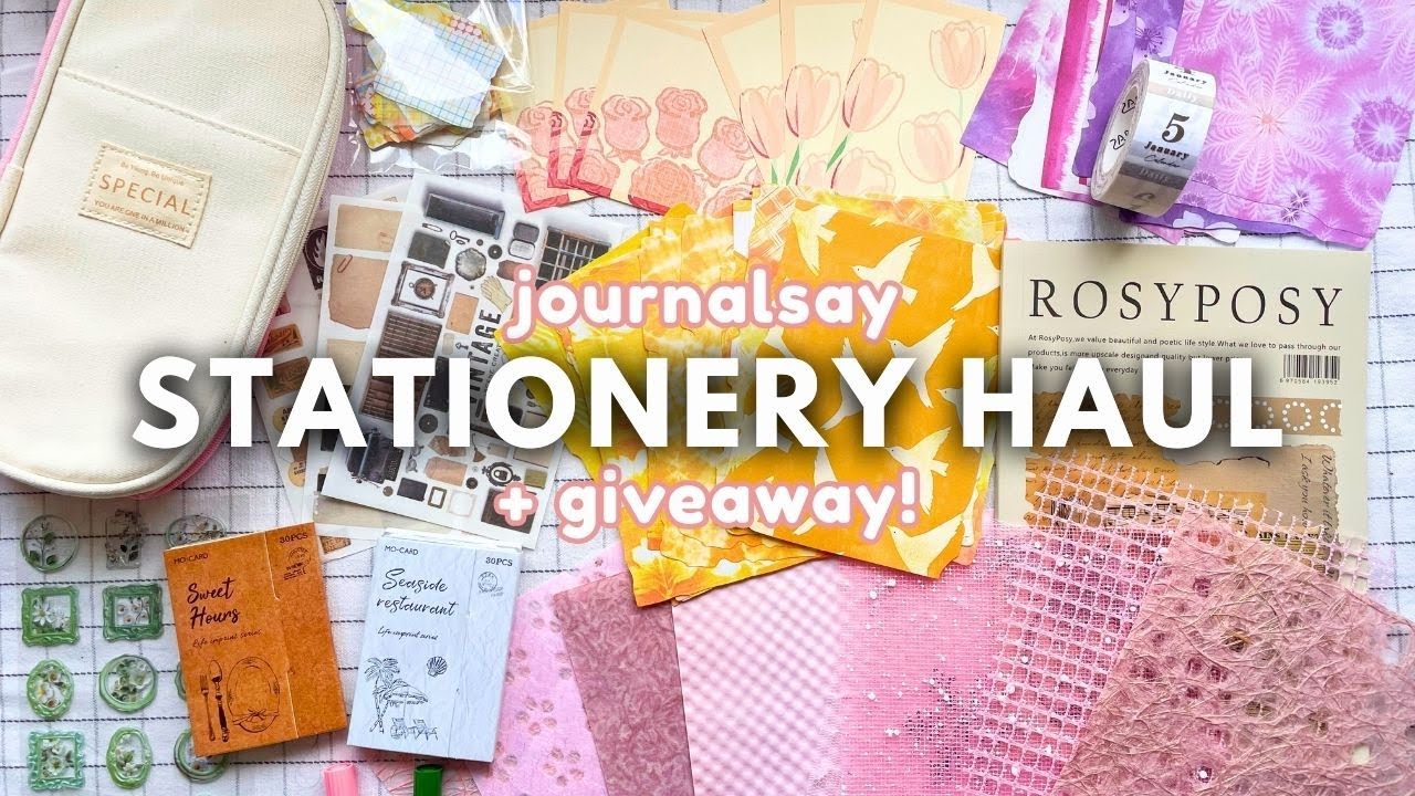HUGE Stationery Haul ft. Journalsay 🛍️🧸 + GIVEAWAY (closed)