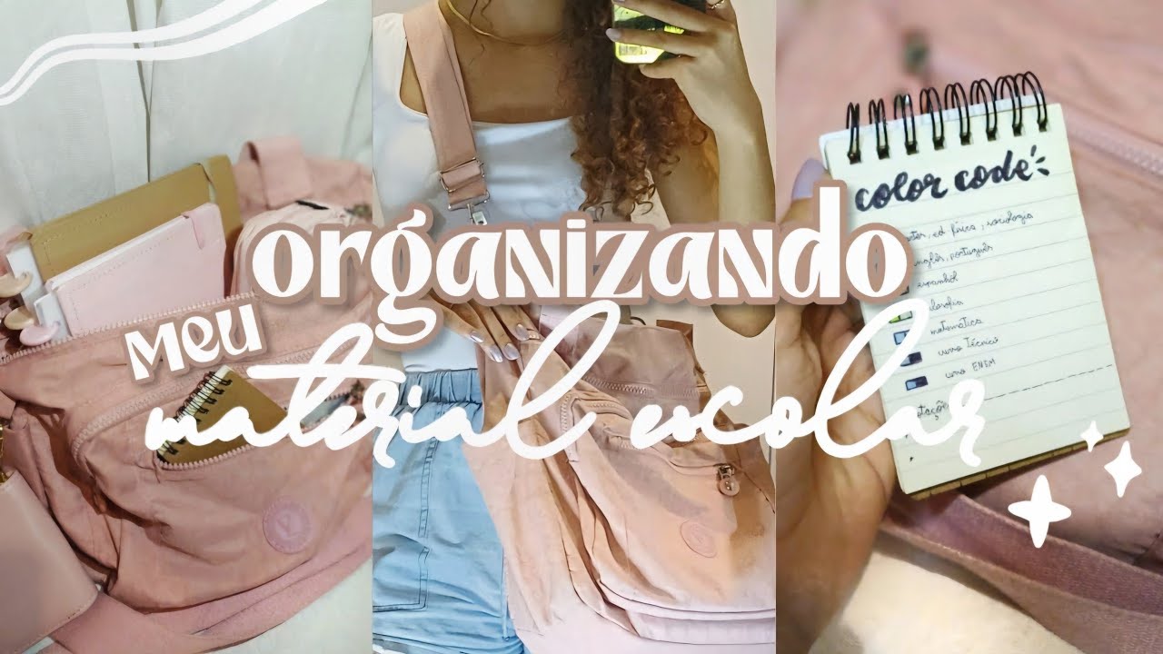 organizando meu material escolar | mochila, cadernos, pasta!