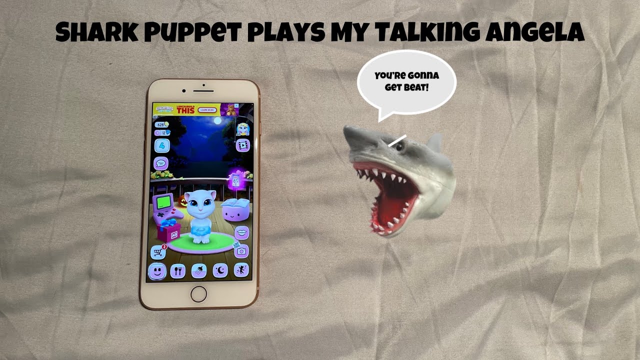 SB Movie: Shark Puppet играет в «Мою Говорящую Анджелу»!