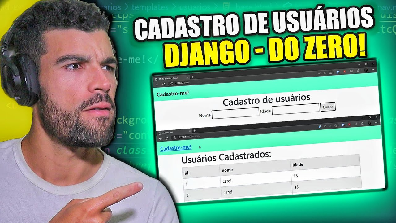DJANGO - Como CRIAR um Sistema de CADASTRO do ZERO!