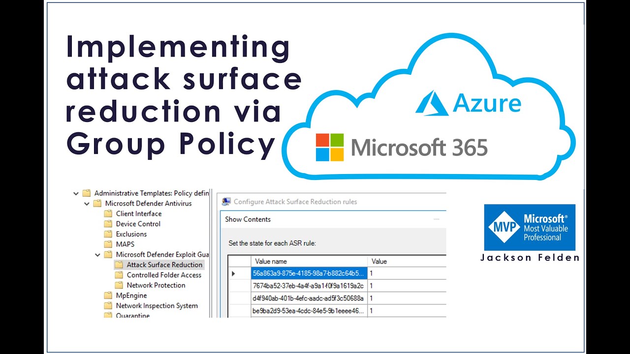 Implementing attack surface reduction via group policy