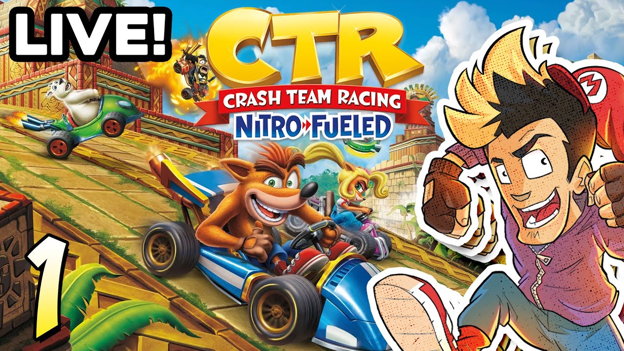 CRASH TEAM RACING Nitro Fueled - 100% Platinum Run - N. Sanity Beach - N.1