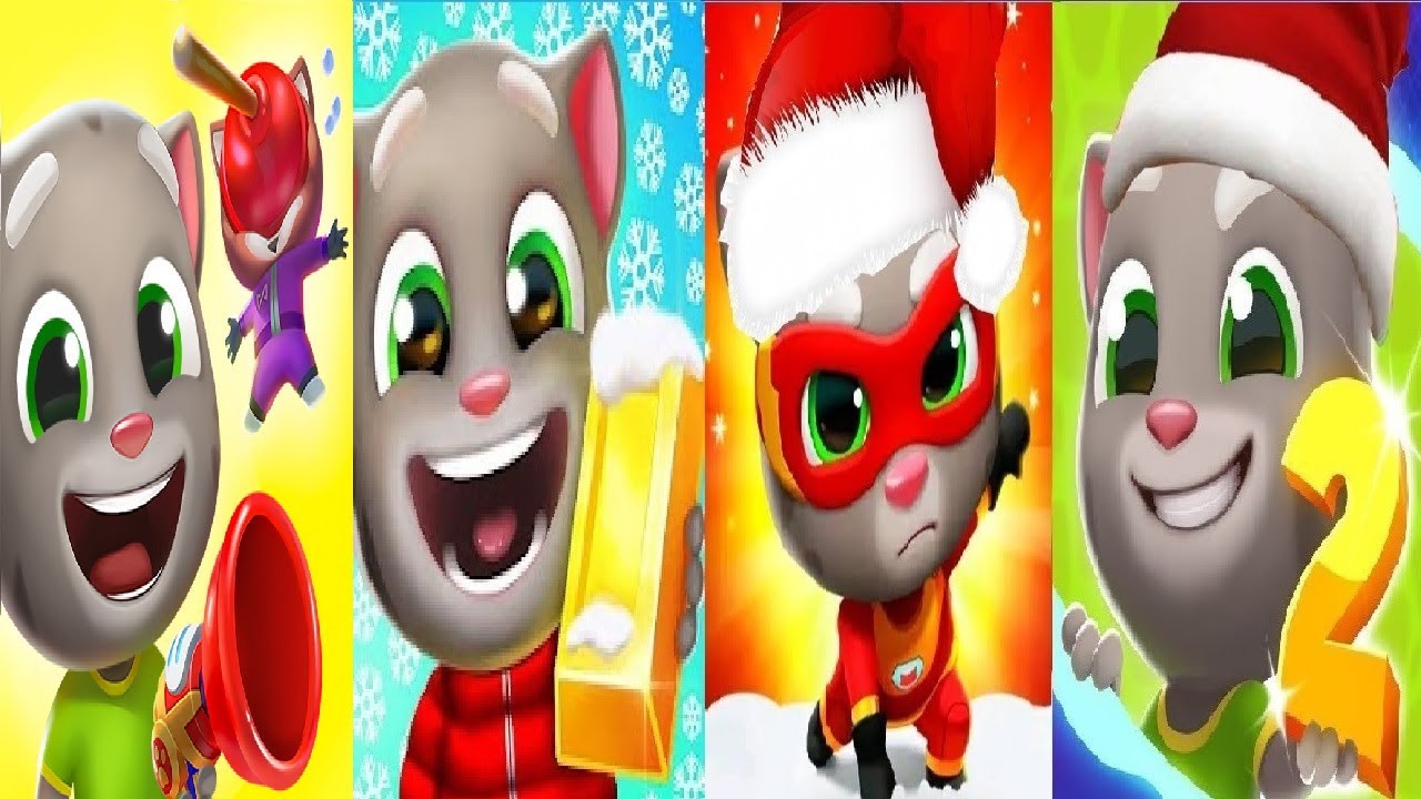 Talking Tom Blast Park VS Talking Tom Gold Run 1VS 2 VS TOM HERO DASH Christmas 2021VS 2022 GAMEPLAY