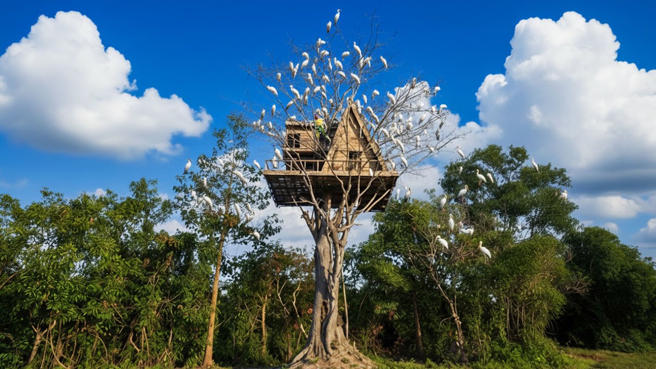 Survival Girl, Amazing Living Alone 100 Days on Treehouse Real Life in Jungle