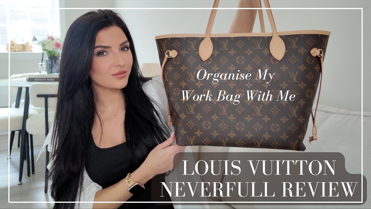 Louis Vuitton Neverfull Review: Organize My Work Bag With Me