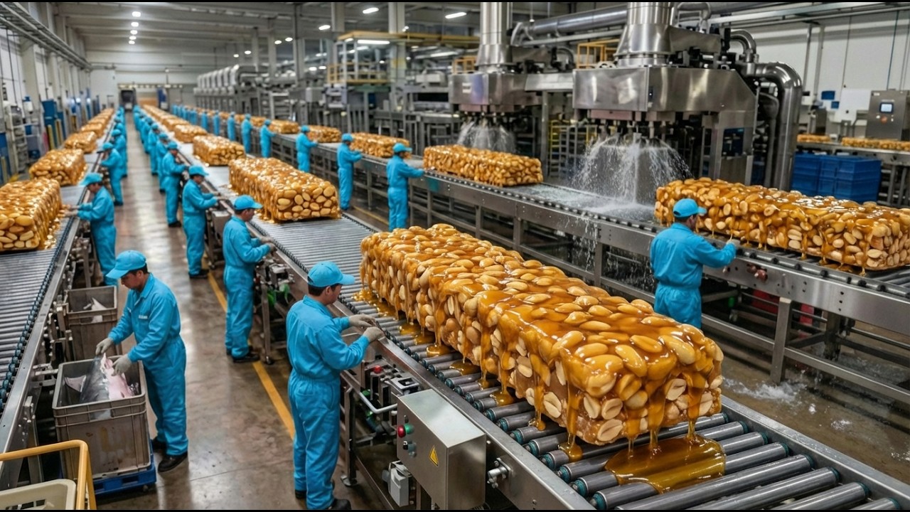 🥜🍫 Inside a Peanut Bar Factory | Nut Manufacturing | Factory Frenzy