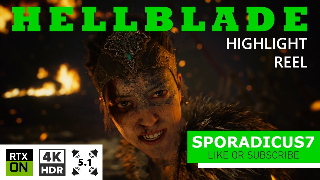 Hellblade | 4K HDR | 5.1 Surround Sound | Hard Difficulty | Highlight Reel