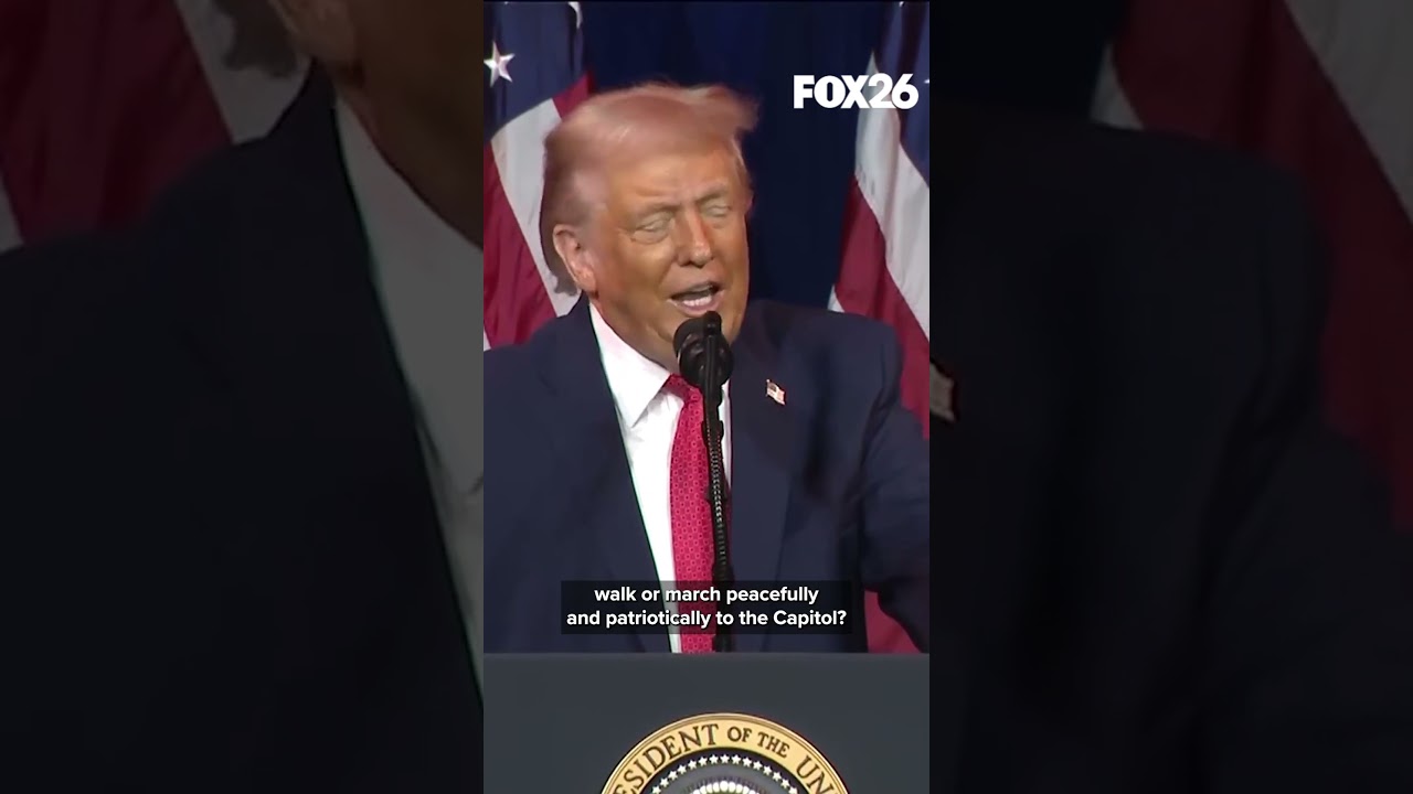 Trump blames fake news for not quoting him, 'peacefully and patriotically march to the capital'