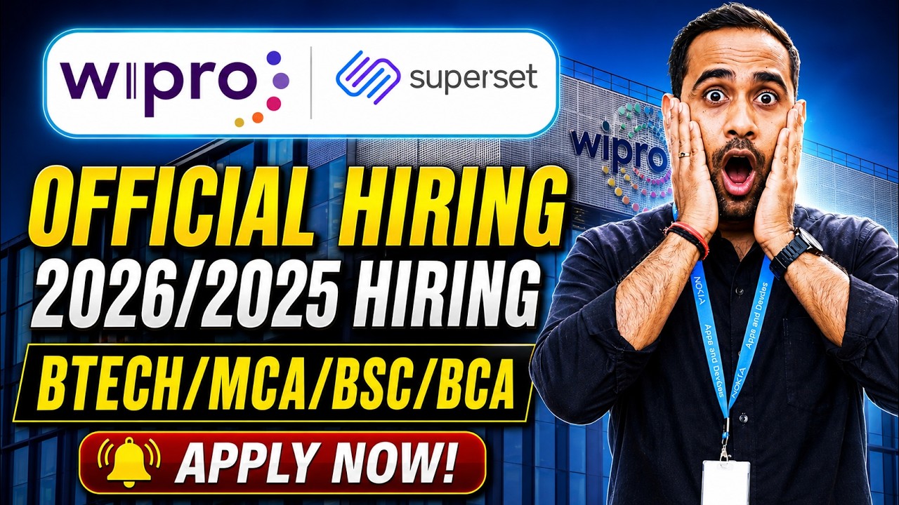 Официальный набор Wipro и Superset | Выпуск 2026 и 2025 | Btech/BSC/BCA