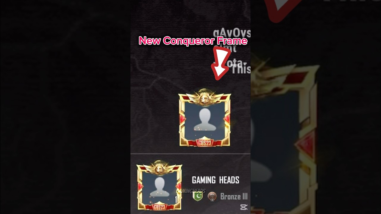 New Conqueror frame 🔥 #pubgmnextstarprogram #pubgmobile #pubgmobilec8s22 #gamingheads