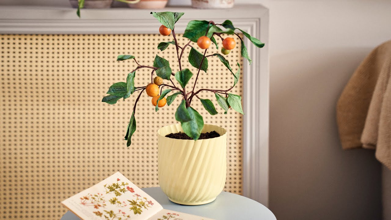 Crepe paper mandarin tree – DIY by Søstrene Grene