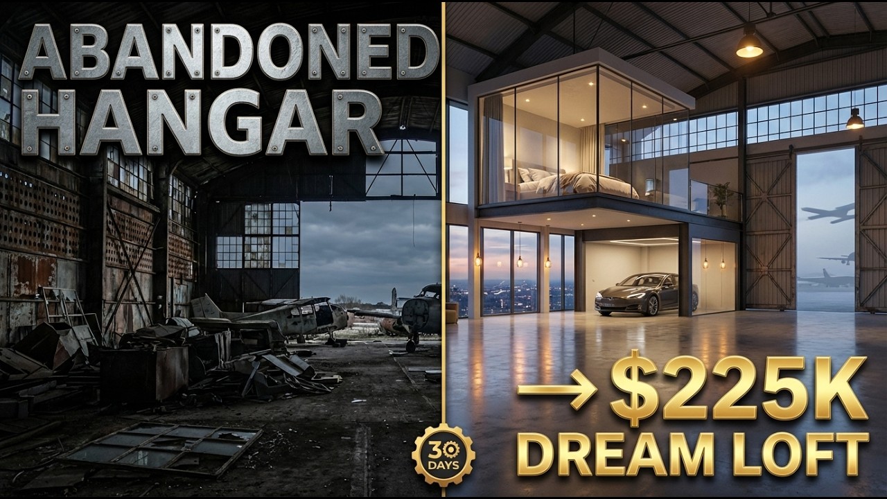 I Renovated an Abandoned Airplane Hangar Into My Dream Loft (30-Day Transformation)