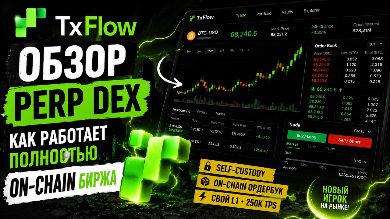 TxFlow &mdash; Обзор Perp DEX: Как Работает Полностью On-Chain Биржа