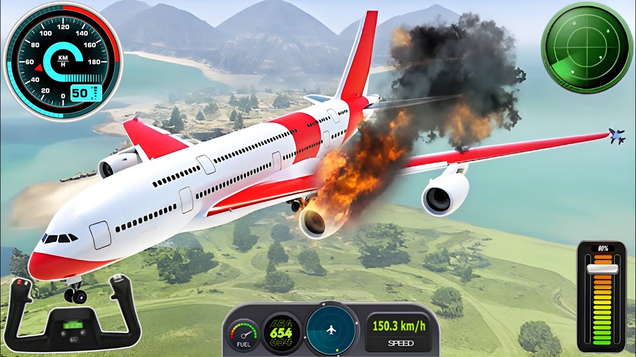 Real Flight Airplane City Pilot Simulator - Plane Boeing Emergency Landing - Android Gameplay