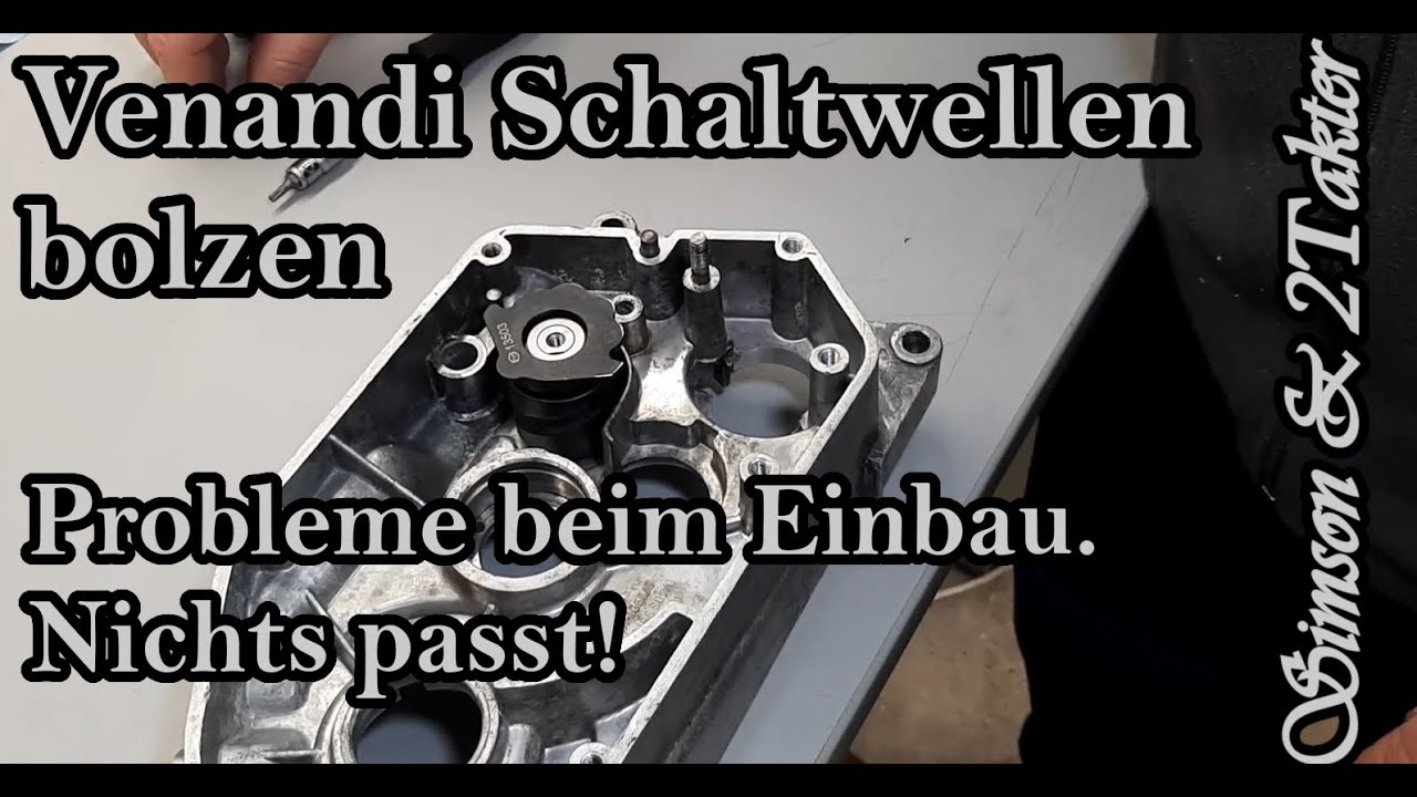Simson S51 geschraubter Schaltwalzenbolzen Montage Venandi Bolzen