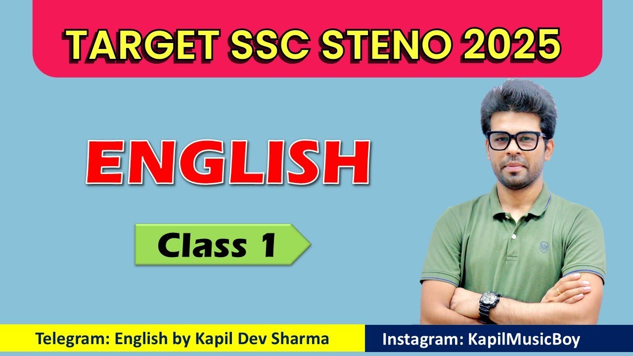 📌 SSC Stenographer 2025 | First English Class | Demo FREE |75 Days Strategy to Score 160+