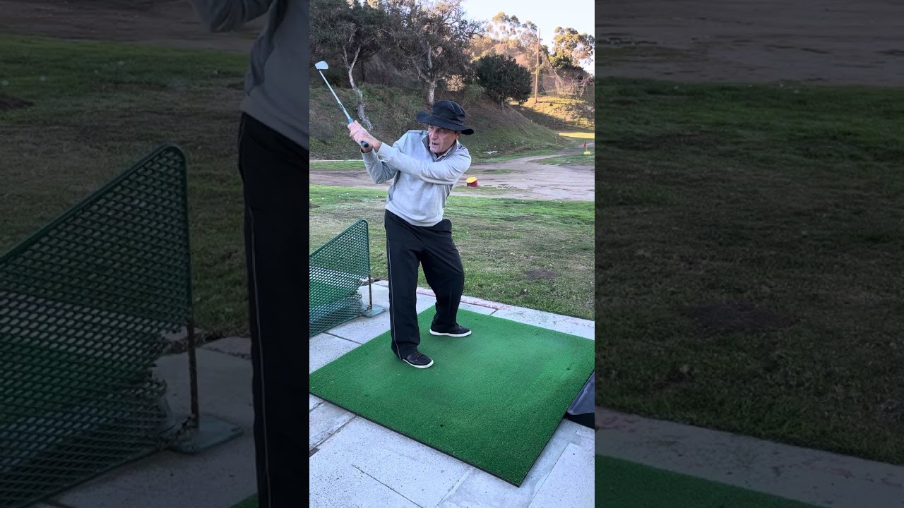 Mike Wydra Golf Swing - Right Inward Throw - above plane