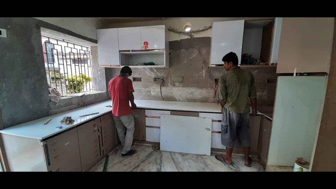 Modular Kitchen Counter Top में Granite / Stone में  कैसे लगाये @interiorjagat