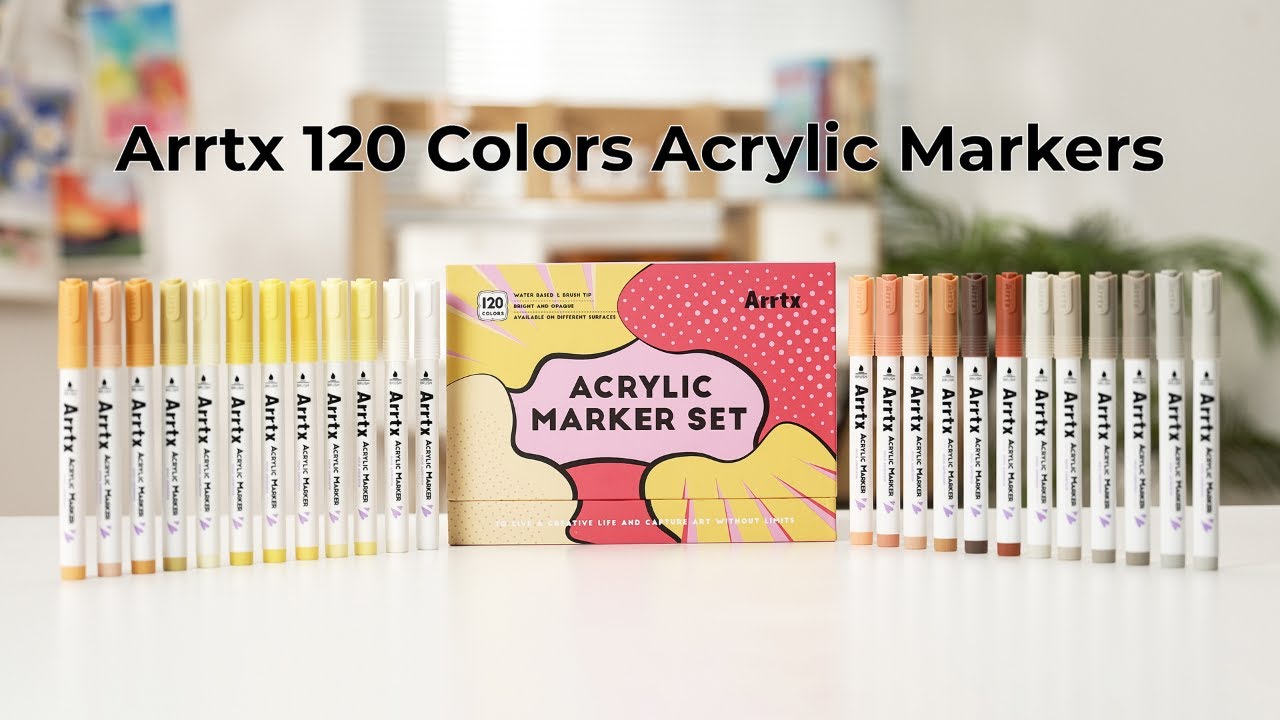 #newrelease  Arrtx 120 Anime Color Acrylic Brush Tip Paint Markers