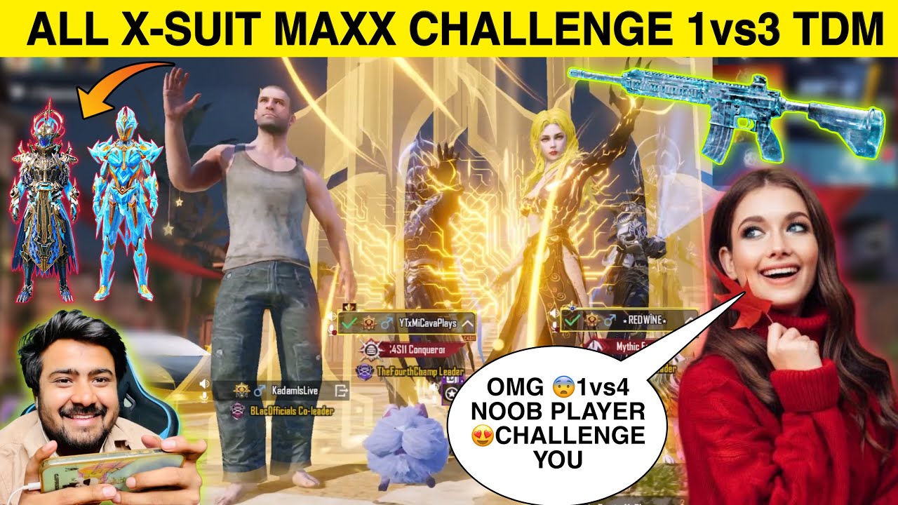 Random 3 Girl's with X-Suit In My Lobby And Trolled 50RP MAX & MYTHIC OUTFITS 90/70 uc can $10 bgmi