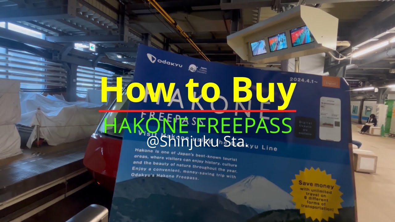 【Guide】How to buy HAKONE FREEPASS at Vending machine, and ride Romancecar from Shinjuku sta. @Tokyo