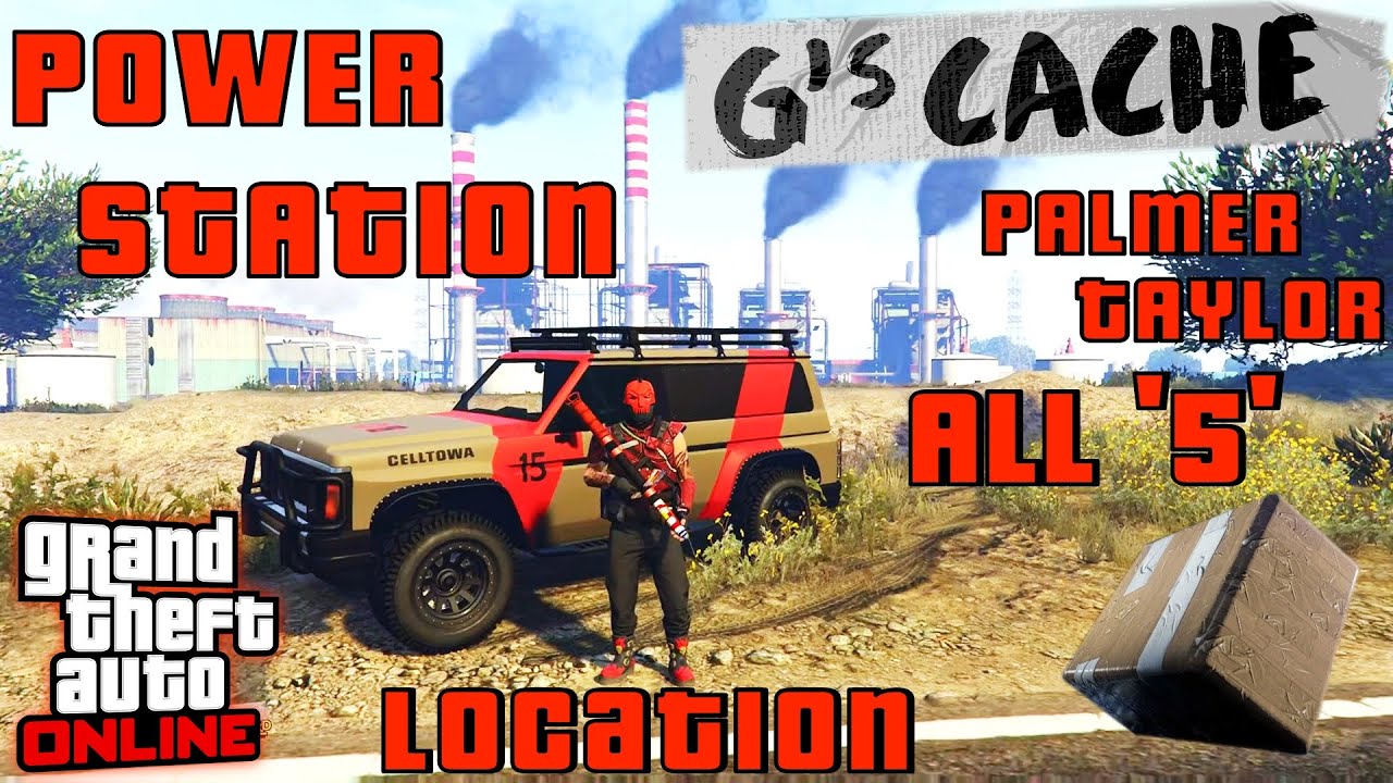 All 5 G's Cache Location at PALMER TAYLOR, POWER STATION | GTA Online | Geralds Cache Spawn Points |