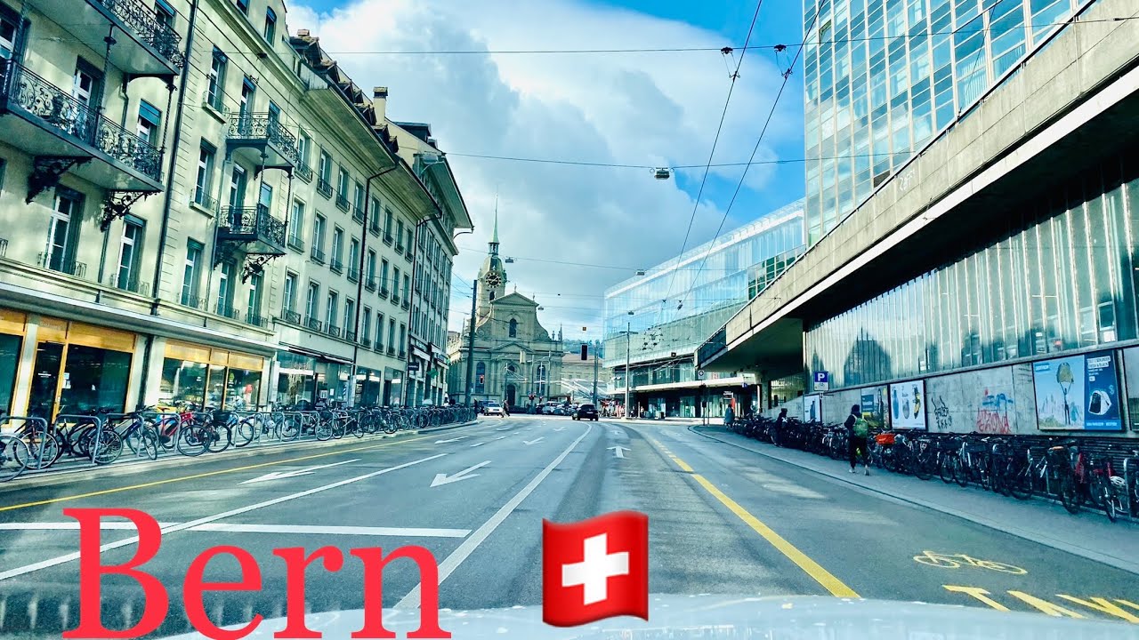 Driving through the Center of Bern , Capital City of 🇨🇭Switzerland 🚘