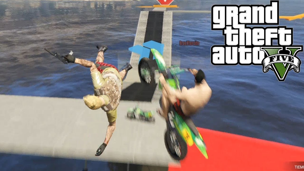PILLANDO PUNTOS MIENTRAS ME ATROPELLAN!! PARKOUR GTA V