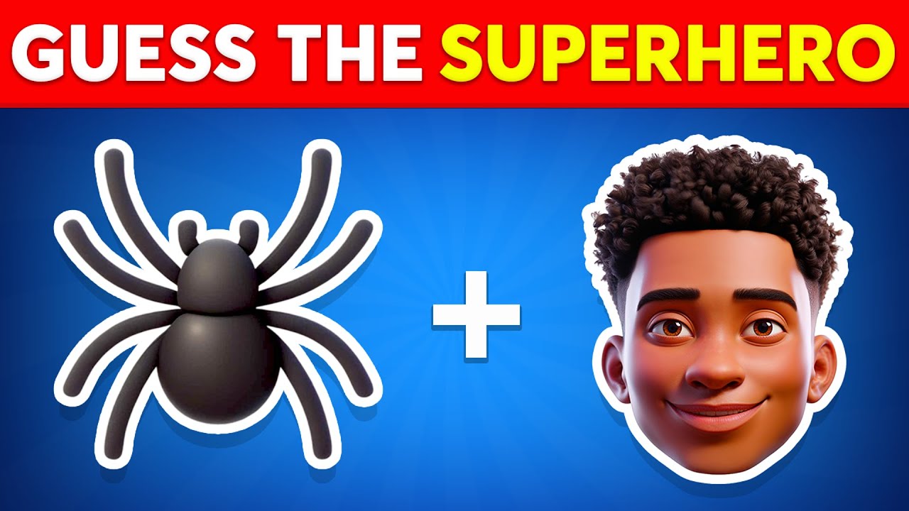 Guess the Superhero by only 2 Emoji! 🕷🦸 Marvel & DC Superheroes Emoji Quiz