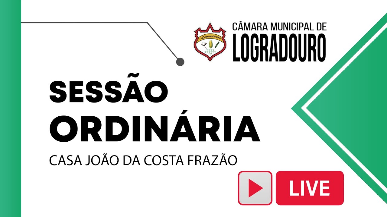 Sessão Ordinária | 22-10-2025 | Câmara de Vereadores de Logradouro PB