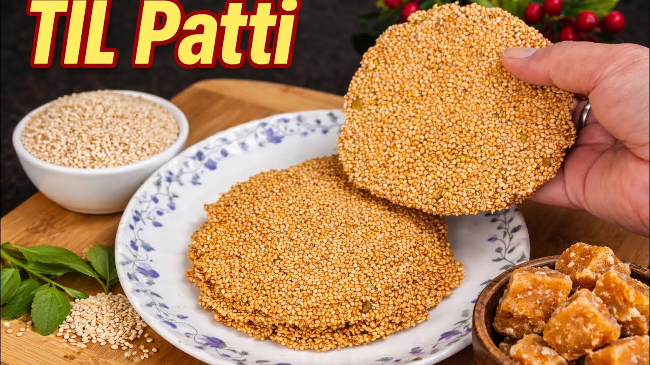 सिर्फ़ दो चीजों से गुड तिल पट्टी बनाये 10 मिनट में |Til Gud Patti |Makar Sankranti special Til Patti