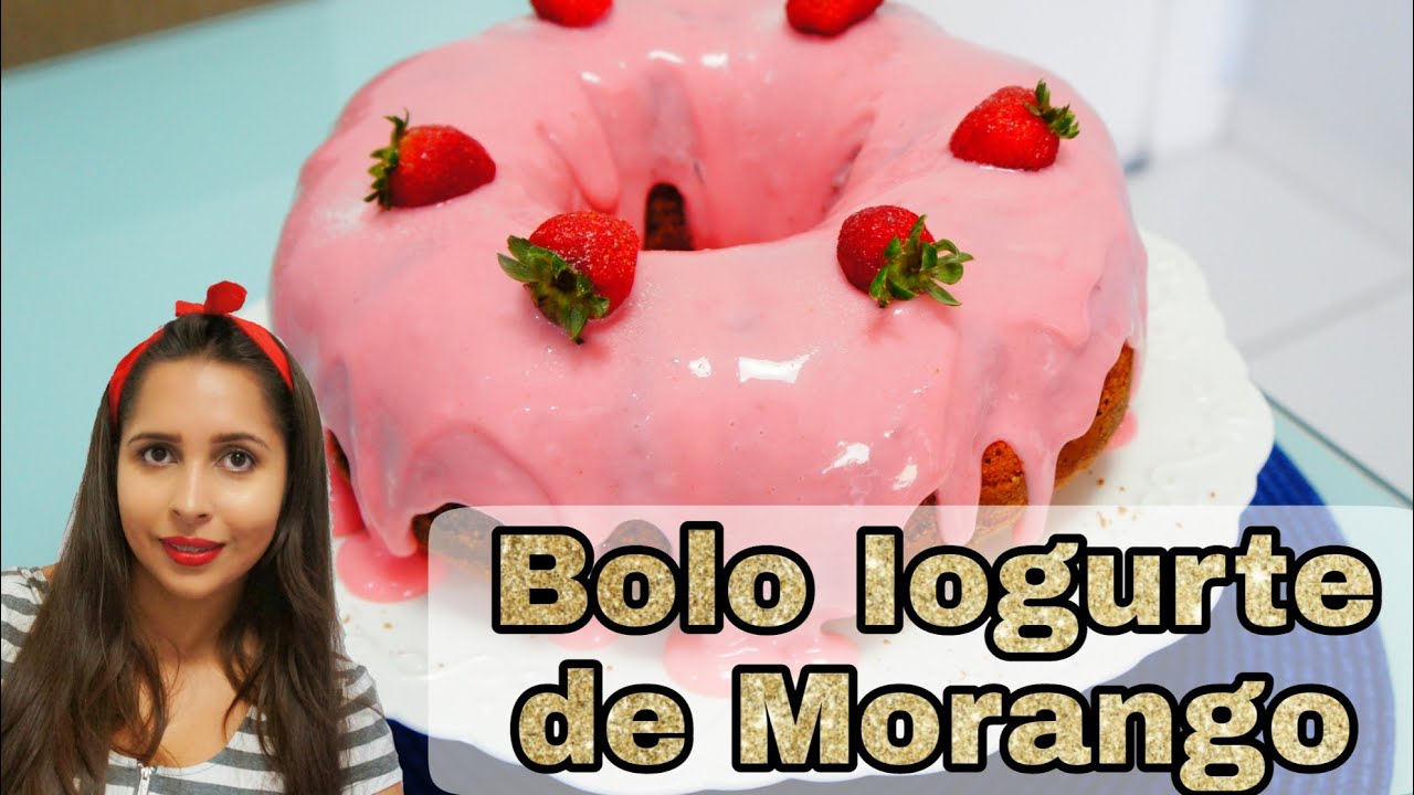 Bolo de iogurte de morango - Bolo da tarde #01