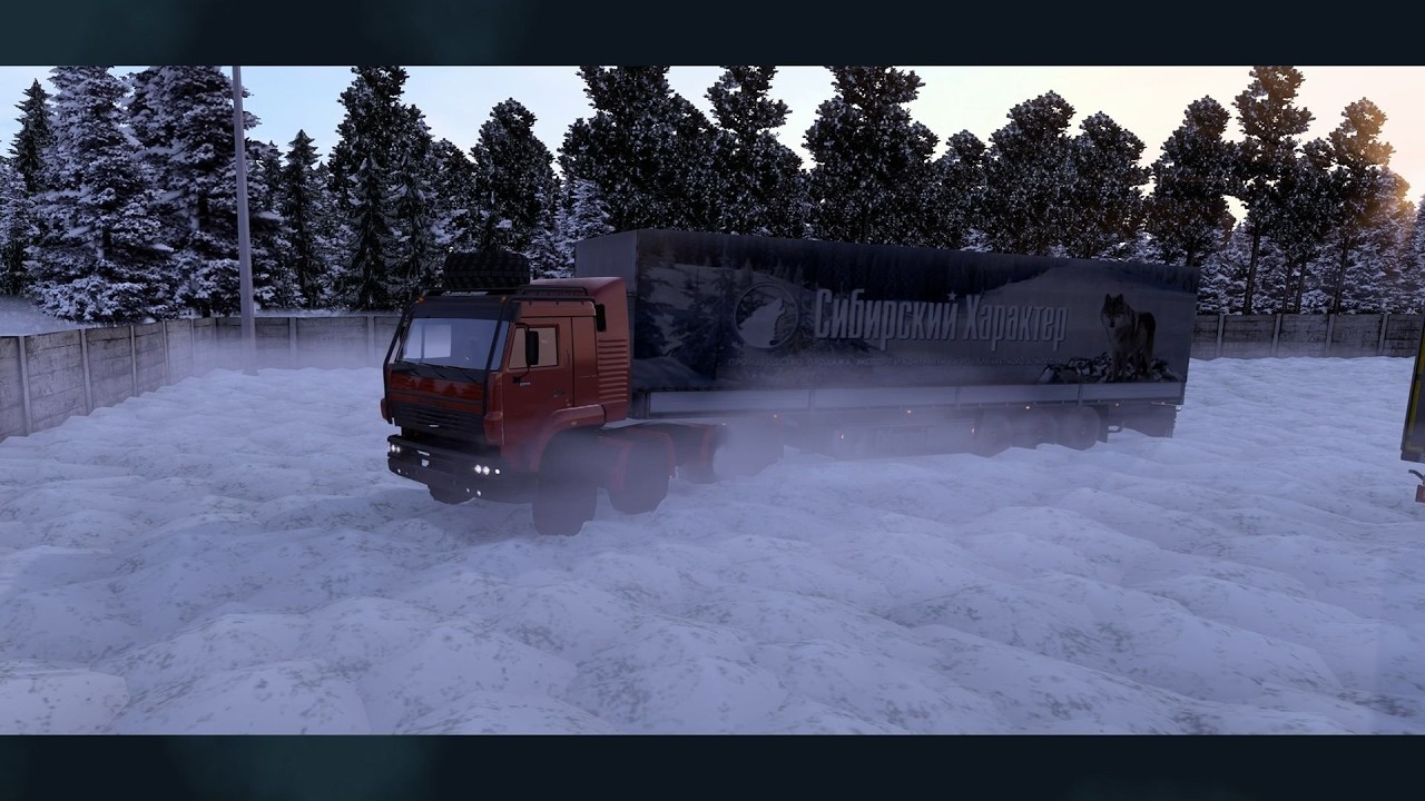 ETS 2 Воркута - Сургут зимой на Камазе  Метель, снегопад  Спешил чтобы успеть, необычная разгрузка.