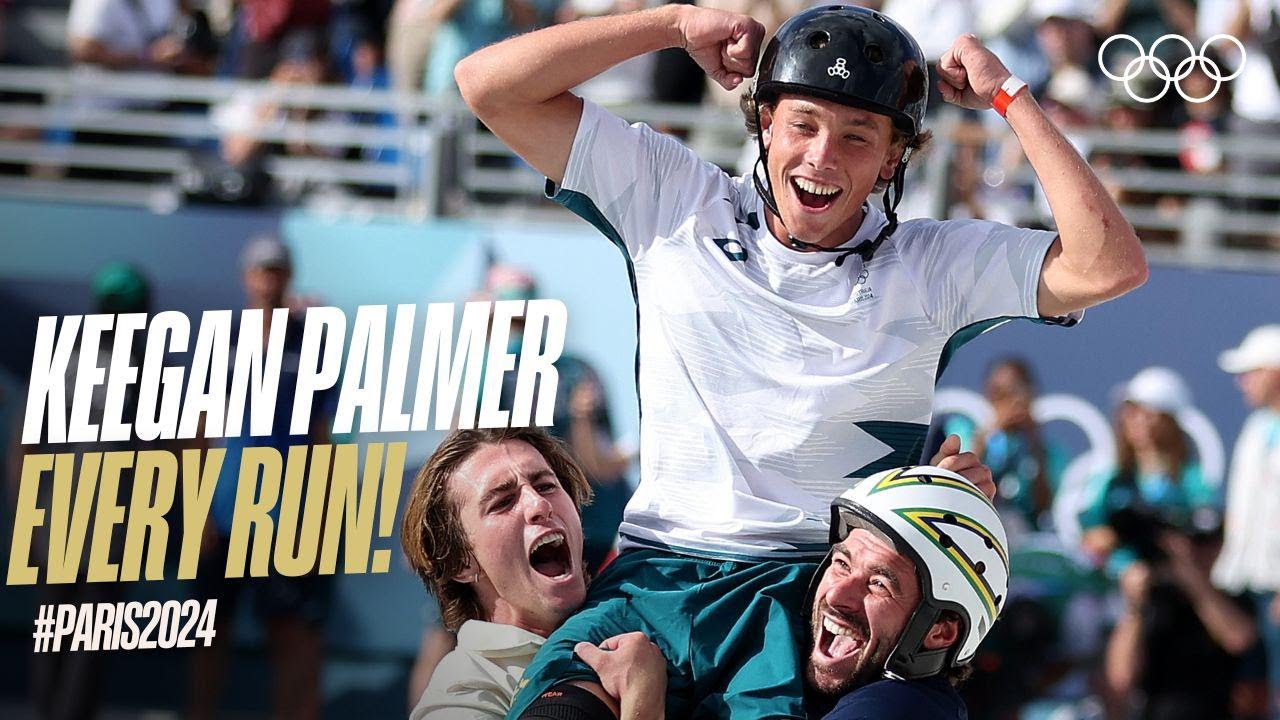🇦🇺 Every Keegan Palmer Run at Paris! | Park Skateboarding #Paris2024