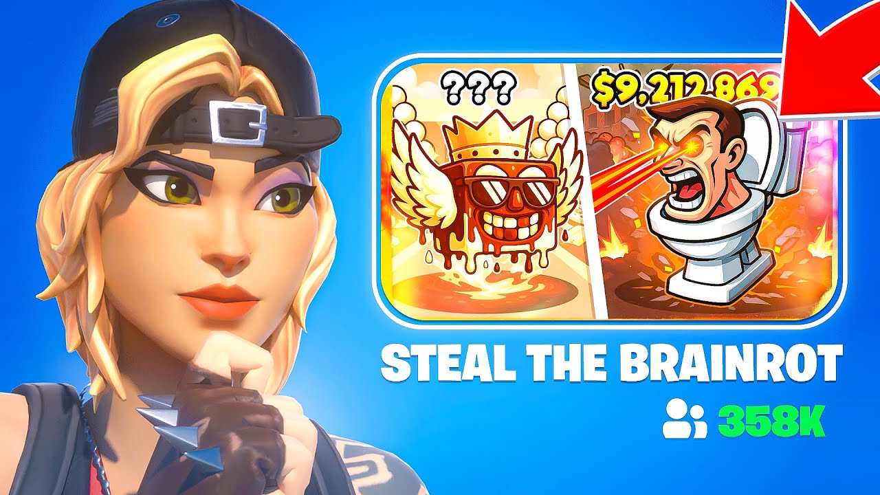 STEAL A BRAINROT sur FORTNITE ! ( J'adore 😍 !! )
