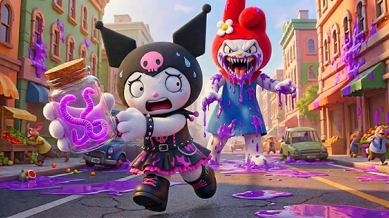 OMG! Melody has turned into a giant monster, can Kuromi help her? 💕 👾 | Kuromi by AI