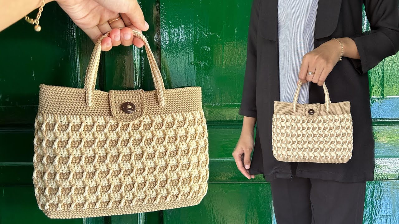 Wow😍 Very Easy Crochet Bag Tutorial | Cara Membuat Tas Rajut Super Mudah (SUBTITLE)