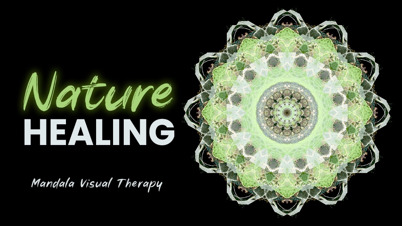 1 Hour Green Mandala 🌿 for Deep Relaxation, Stress Relief & Emotional Healing | with Nature Sounds