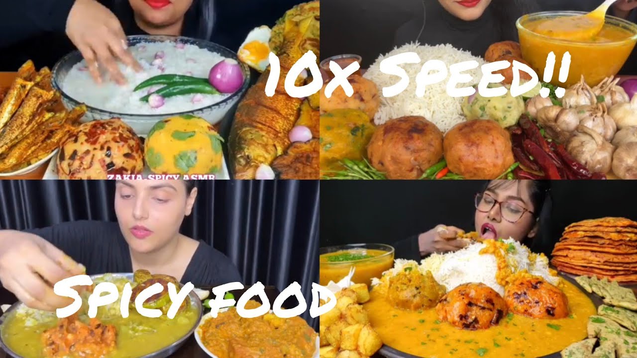 10x Speed Eating!!. DIFFERENT TYPES OF BHARTA EATING CHALLENGE 😋... 