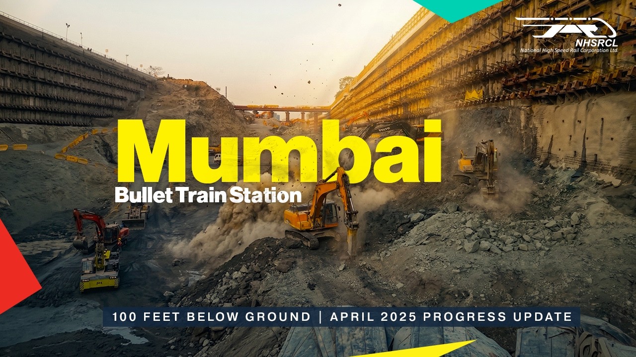 Mumbai Bullet Train Station: 100 Feet Below Ground | April 2025 Progress Update