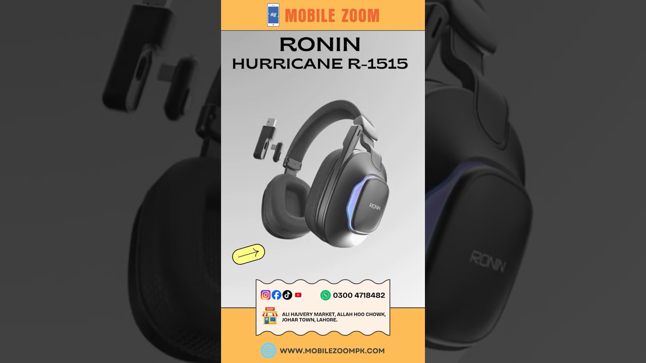 R-1515 Hurricane #Ronin #HurricaneR1515 #GamingAudio #BluetoothHeadphones #LowLatency #rgbvibes