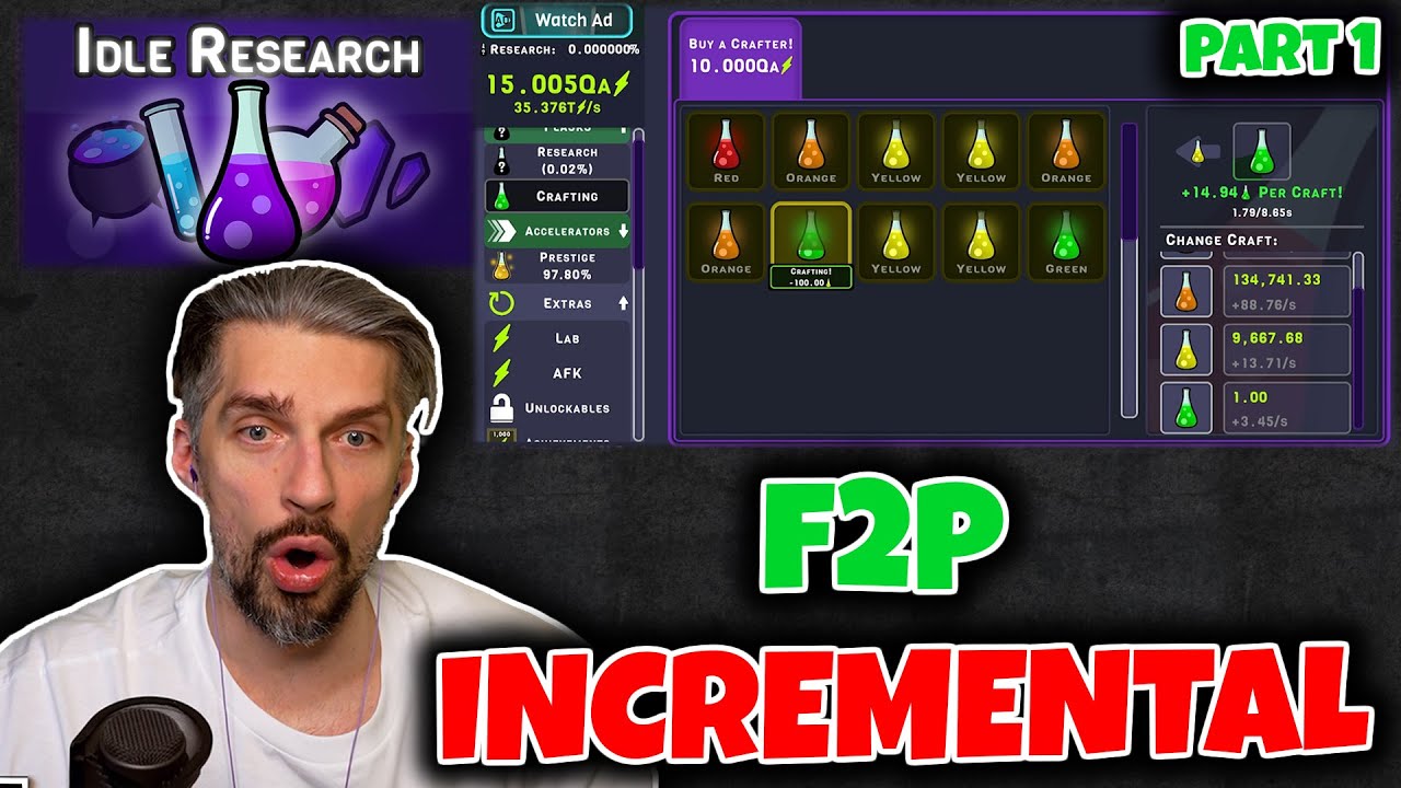 Fresh Start — f2p-инкрементальная игра с плавным геймплеем [Idle Research] Прохождение, часть 1