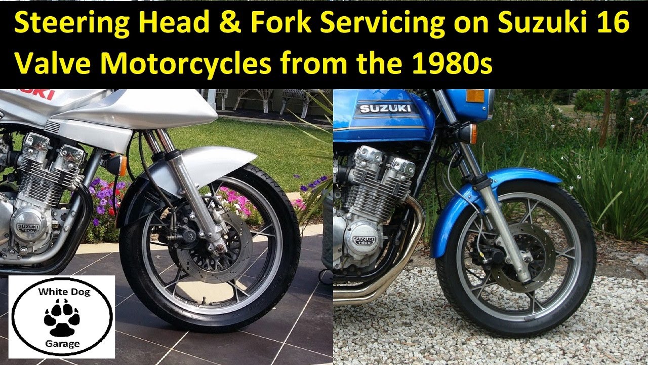 Обслуживание рулевой колонки и вилки на мотоциклах Suzuki GS 16 Valve 1980-х годов