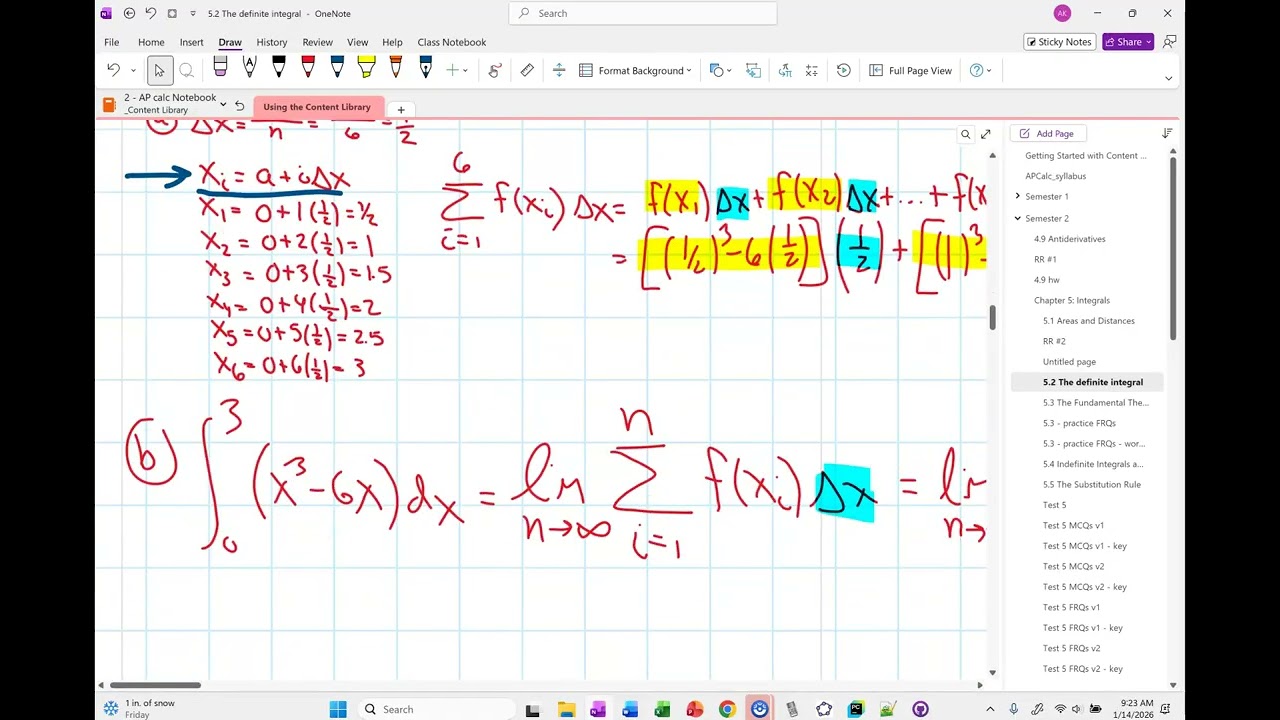 1/14/26 ap calc - 2nd hour
