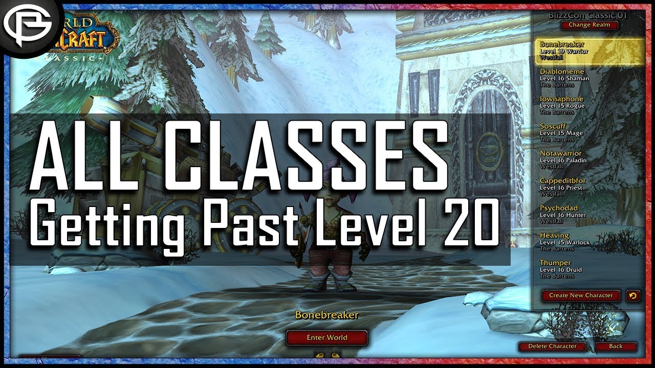 WoW Classic - All Classes Compared to get past 20