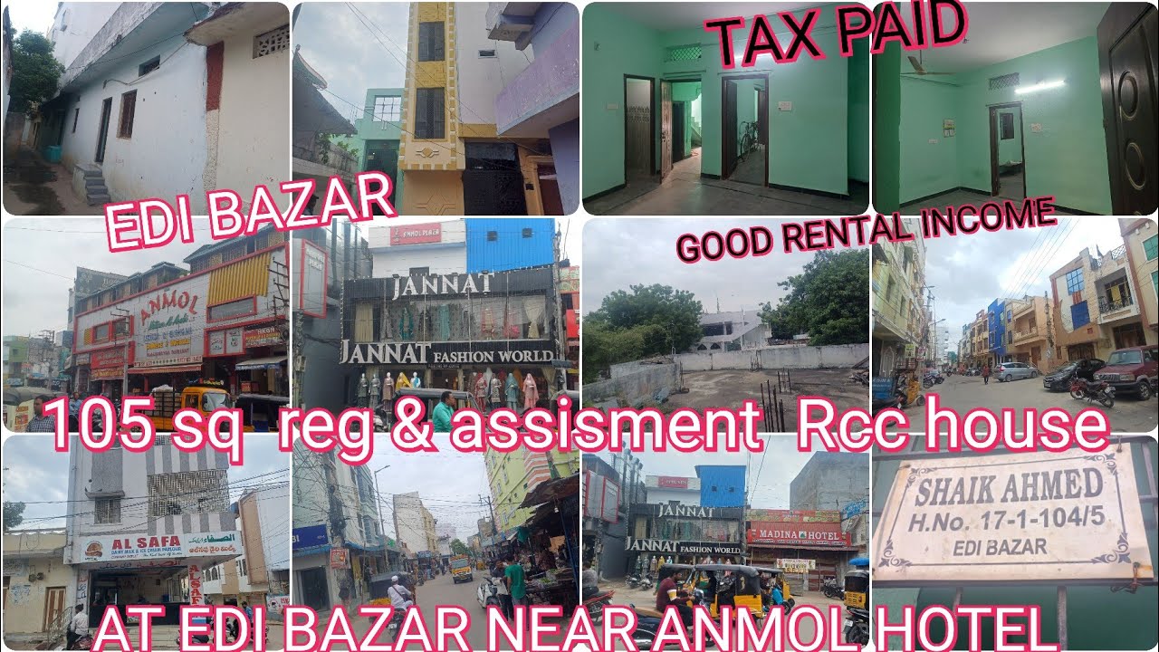 P  8919635876 )Reg  & assisment  tax paid 105 sq। rcc house at edi bazar anmol  hotel Rs 55 lakhs